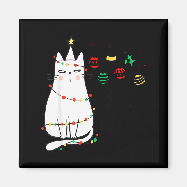 Funny Cat Ball Buster Christmas Humor  Magnet (Front)