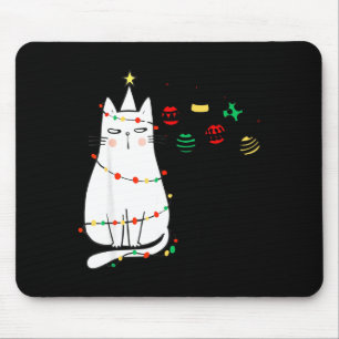 Funny Cat Ball Buster Christmas Humor  Mouse Mat