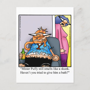 Funny Cat Bath Time Humour Postcard