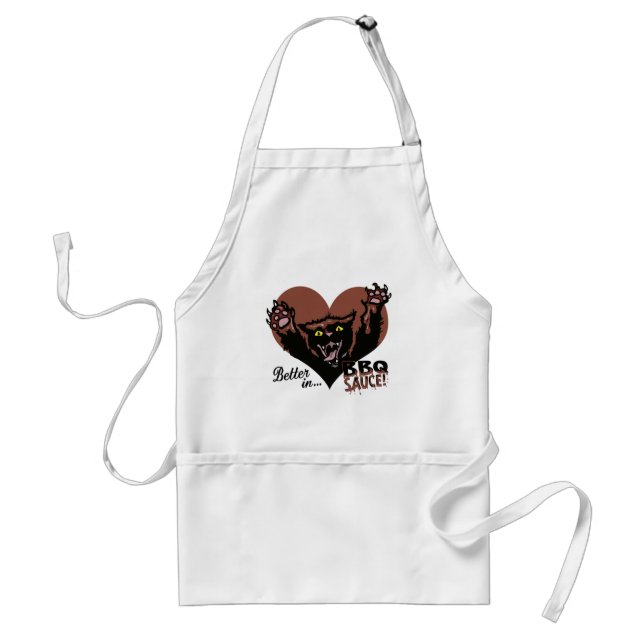 Funny Cat BBQ Standard Apron (Front)