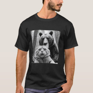 Funny Cat Bear The Last Selfie T-Shirt