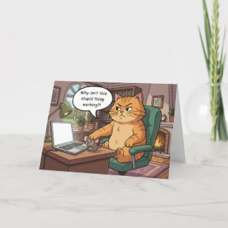 Funny Cat Birthday Card