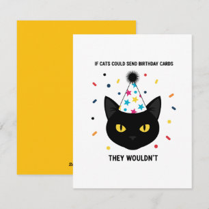 Funny Cat Birthday Card For Her Or Him Humor