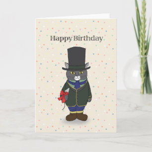 Funny Cat Birthday dead mice Gift from a Cat  Card