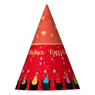Funny Cat Birthday For Kids Party Hat