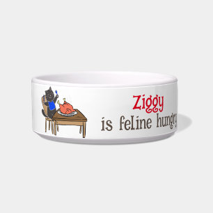 Funny Cat Bowl, Customisable for your Furry Friend Bowl