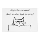 Funny Cat Bowl Placemat - Salmon is Preferred