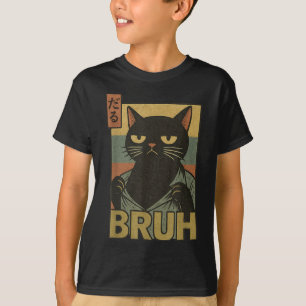 Funny Cat Bruh Teen Boys Girls Men Women Meme Japa T-Shirt