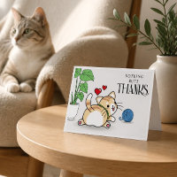 Funny Cat Butt Thank You Card