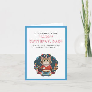 Funny Cat Card Dad Funny Birthday Card