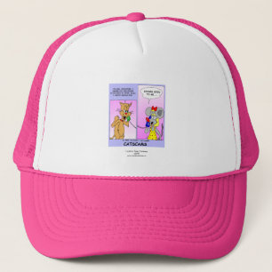 Funny Cat Cartoon (Cat Scams) Cap