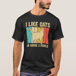 Funny Cat Cat Lover For Men Women Animal Introvert T-Shirt