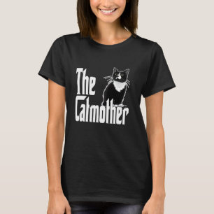 Funny Cat Catmother Black and White Cat Mother Kit T-Shirt