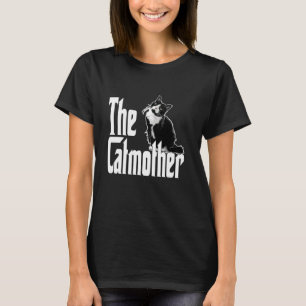 Funny Cat Catmother Black and White Cat Mother Kit T-Shirt