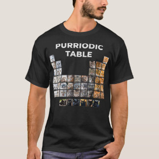 Funny Cat Chemistry Pun Periodic Table Gift For T-Shirt
