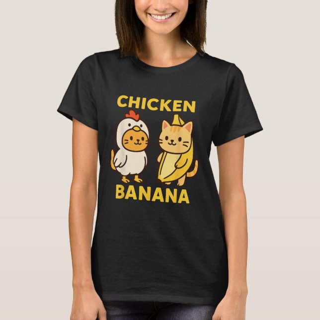 Funny Cat Chicken Nana  T-Shirt (Front)