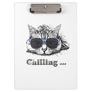 Funny Cat Chilling With Cute Sunglasses           Clipboard