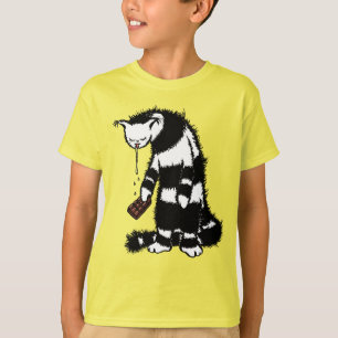 Funny Cat Chocolate Lover - Ink Drawn Drooling Cat T-Shirt