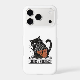 Funny Cat Choose Kindness Linocut Meme