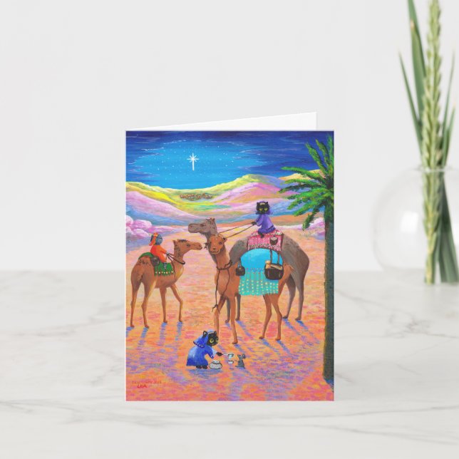 Funny Cat Christian Christmas Card Creationarts (Front)