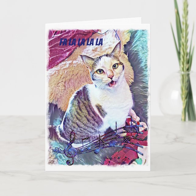 Funny Cat Christmas Card (Front)