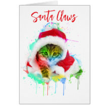 Funny Cat Christmas Card