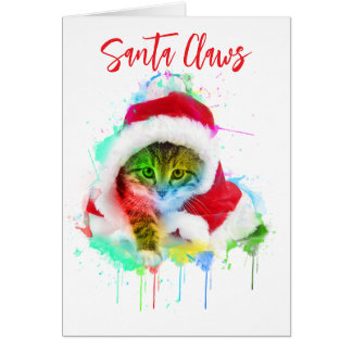 Funny Cat Christmas Card