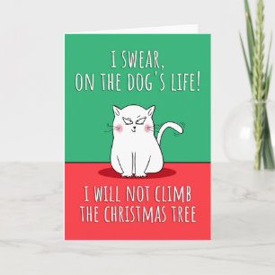 Funny Cat Christmas Card