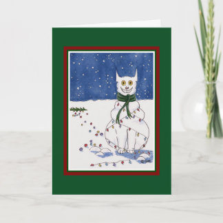 Funny Cat Christmas Card