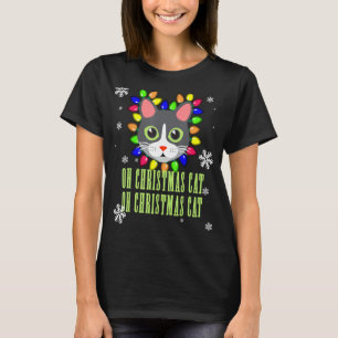 Funny Cat Christmas Gif Oh Christmas Cat T-Shirt