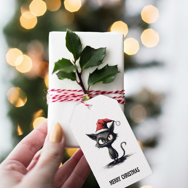 Funny Cat Christmas Gift Tag (Creator Uploaded)