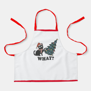 Funny Cat Christmas Kids Apron