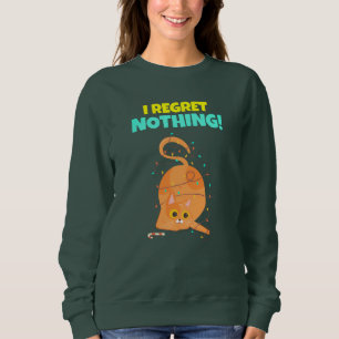Funny Cat Christmas Lights Tangle Up Sweatshirt