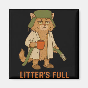 Funny Cat Christmas, Litter’s Full Cat Magnet