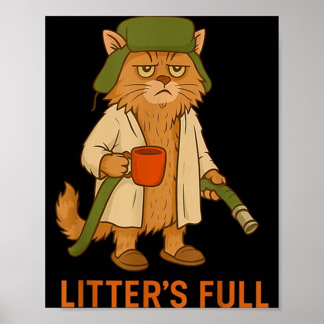 Funny Cat Christmas, Litter’s Full Cat  Poster (Front)