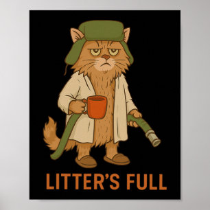 Funny Cat Christmas, Litter’s Full Cat  Poster