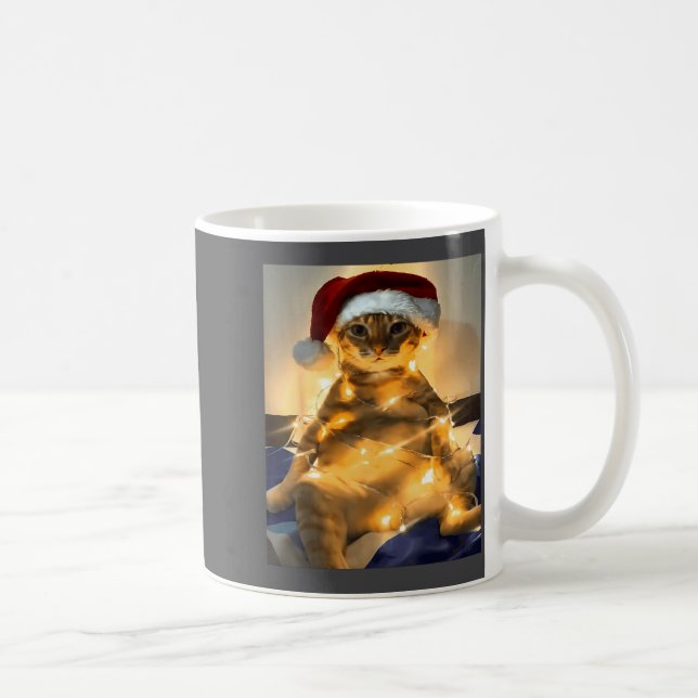Funny Cat Christmas Meme Shirt Cute Holiday Meme C Coffee Mug (Right)