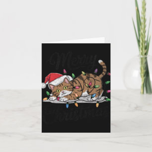 Funny Cat Christmas Scary Black Cat Halloween Card