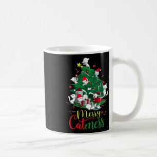 Funny Cat Christmas Tree Merry Catmess Cats Lover  Coffee Mug