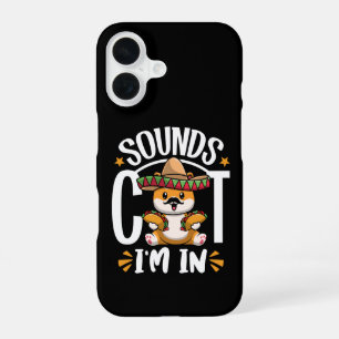 Funny Cat Cinco De Mayo Gift Sombrero Tacos Lover iPhone 16 Case