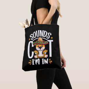 Funny Cat Cinco De Mayo Gift Sombrero Tacos Lover Tote Bag