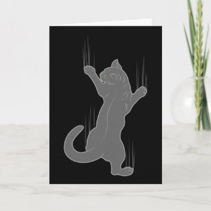 Funny Cat Climbing Cat Scratch Lover Kitty Pet Own Card