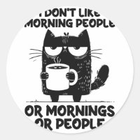 Funny Cat Coffee Kitten i Don't Like Morning Peopl