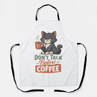 Funny Cat Coffee Lover Apron