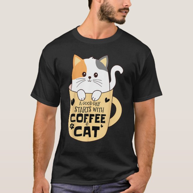 Funny Cat Coffee Mug Cat Mum Cat Dad Cat Lovers Co T-Shirt (Front)