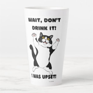 Funny Cat Coffee Mug – “Wait, Don’t Drink It…
