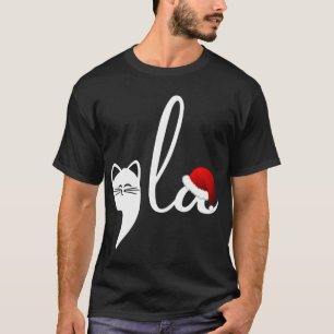 Funny Cat Comma La Kamala Harris Christmas Santa H T-Shirt