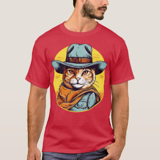 Funny Cat Cowboy Cowgirl Meow Howdy Meowdy 13 T-Shirt