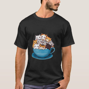 funny cat cup amazing kitten for humourous people T-Shirt