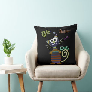 Funny cat cushion